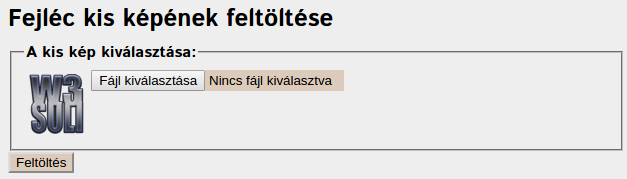 Fejléckép feltöltése