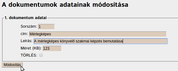 Dokumentum beállítása