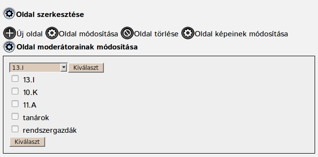 Az oldal moderátorai