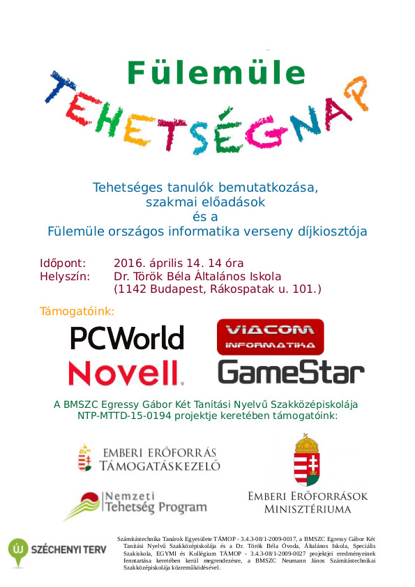 Tehetségnap plakát